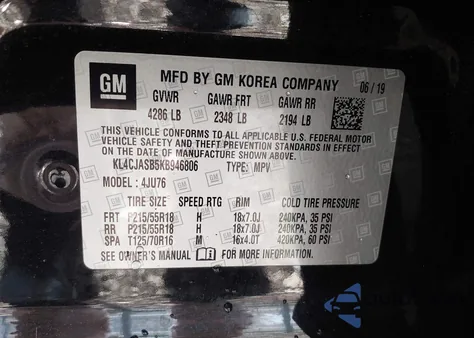 2019 Buick Encore Fwd Preferred from USA, damaged, VIN KL4CJASB5KB946806